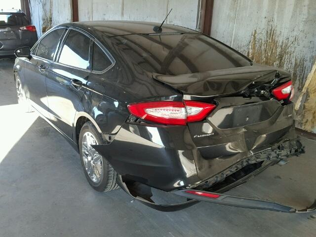 3FA6P0H70DR227997 - 2013 FORD FUSION SE BLACK photo 3