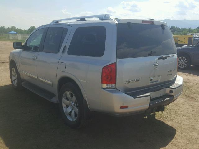 5N1BA0ND1AN611124 - 2010 NISSAN ARMADA SE SILVER photo 3