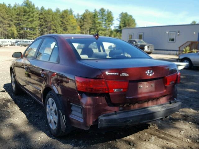 5NPET4AC6AH610048 - 2010 HYUNDAI SONATA GLS RED photo 3