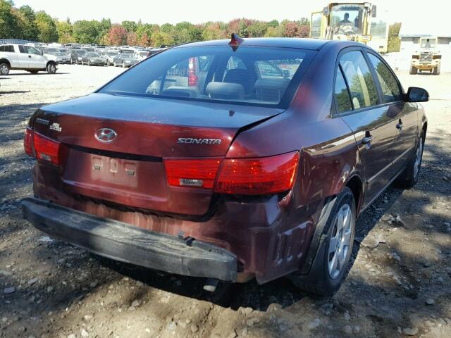 5NPET4AC6AH610048 - 2010 HYUNDAI SONATA GLS RED photo 4