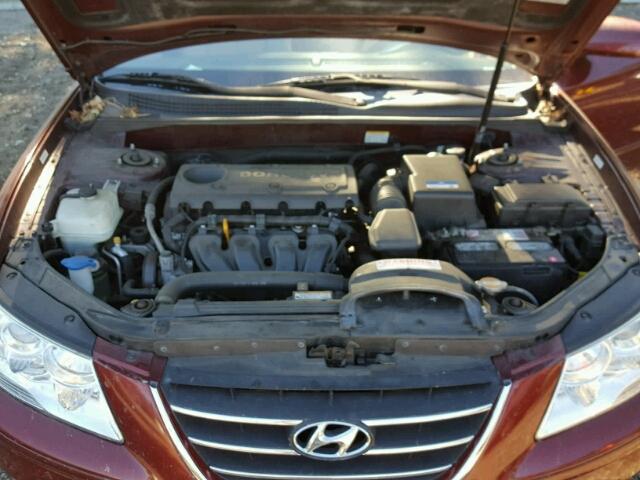 5NPET4AC6AH610048 - 2010 HYUNDAI SONATA GLS RED photo 7