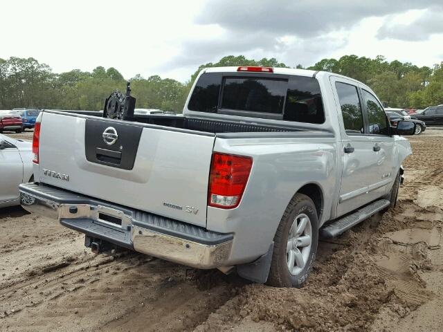 1N6BA0ED2BN324068 - 2011 NISSAN TITAN SILVER photo 4