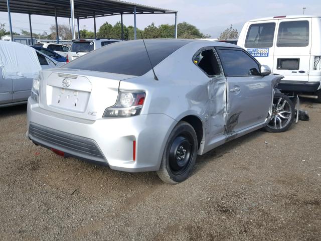 JTKJF5C71E3079914 - 2014 TOYOTA SCION TC 银色 照片 4