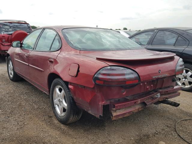 1G2WK52J5YF301769 - 2000 PONTIAC GRAND PRIX Бордовий фото 3