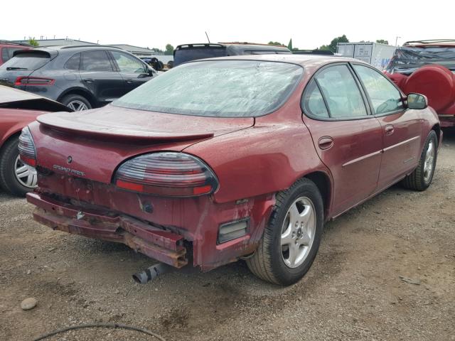 1G2WK52J5YF301769 - 2000 PONTIAC GRAND PRIX Бордовий фото 4