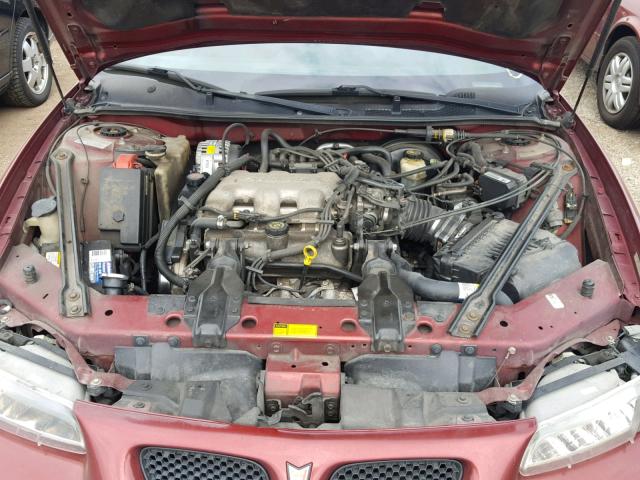 1G2WK52J5YF301769 - 2000 PONTIAC GRAND PRIX Бордовий фото 7