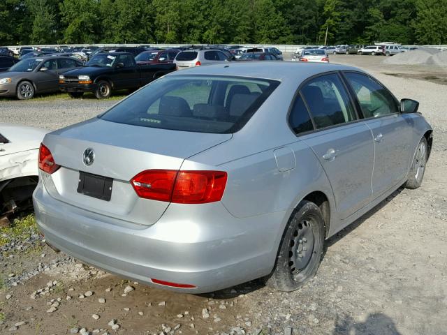 3VW1K7AJ7CM327296 - 2012 VOLKSWAGEN JETTA BASE Արծաթագույն լուսանկար 4