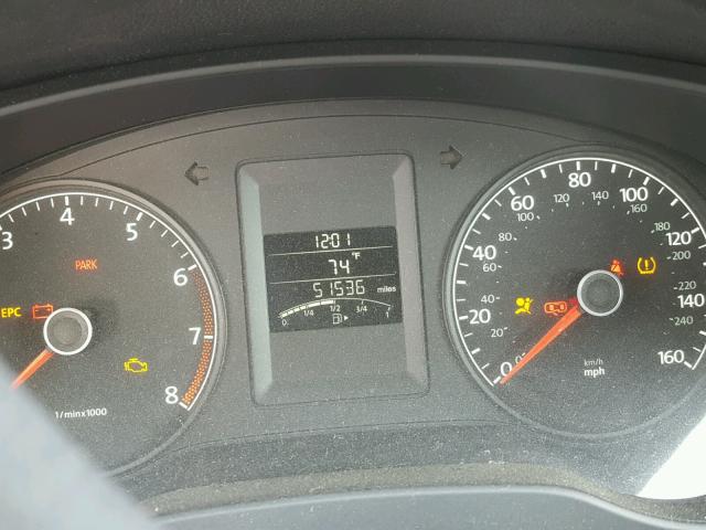 3VW1K7AJ7CM327296 - 2012 VOLKSWAGEN JETTA BASE Արծաթագույն լուսանկար 8