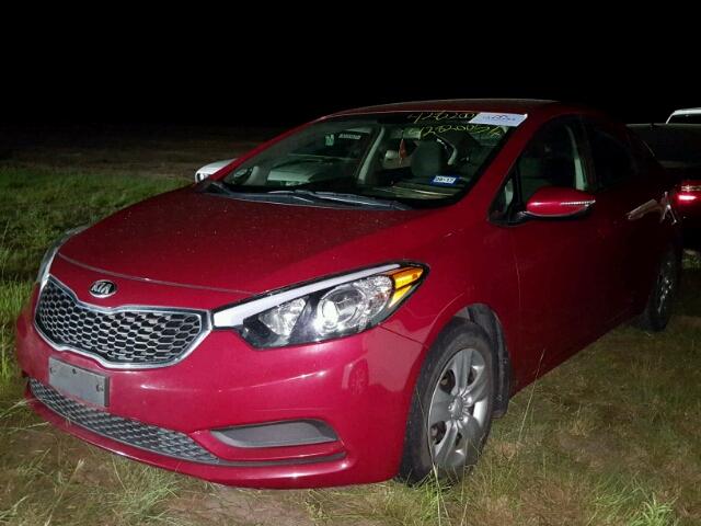 KNAFX4A66F5402873 - 2015 KIA FORTE LX RED photo 2