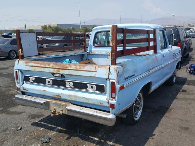 F10YCM69972 - 1972 FORD F100 BLUE photo 4