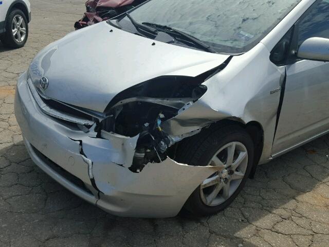 JTDKB20U083454583 - 2008 TOYOTA PRIUS SILVER photo 9