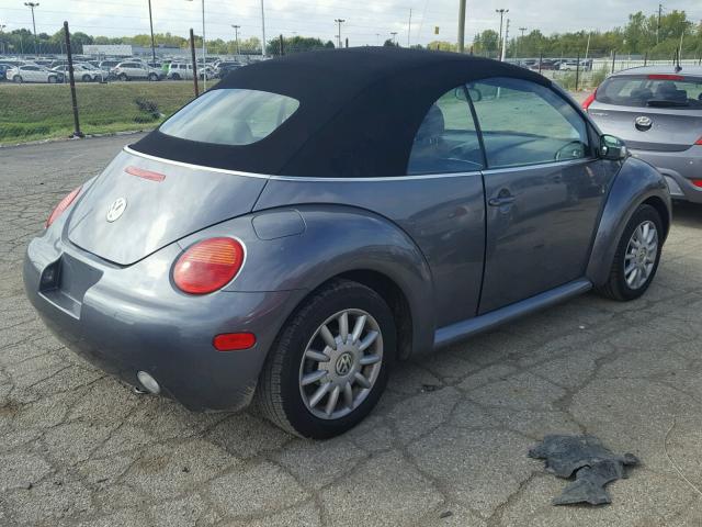 3VWCM31Y64M341233 - 2004 VOLKSWAGEN NEW BEETLE GRAY photo 4