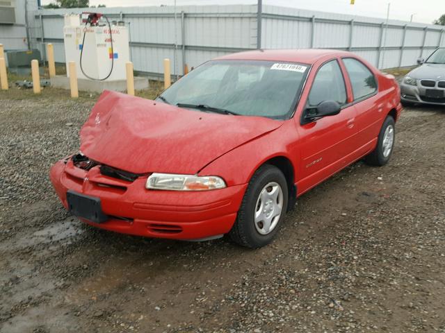 1B3EJ46X1WN322125 - 1998 DODGE STRATUS RED photo 2