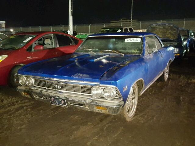 136176A120696 - 1966 CHEVROLET CHEVELL SS BLUE photo 2