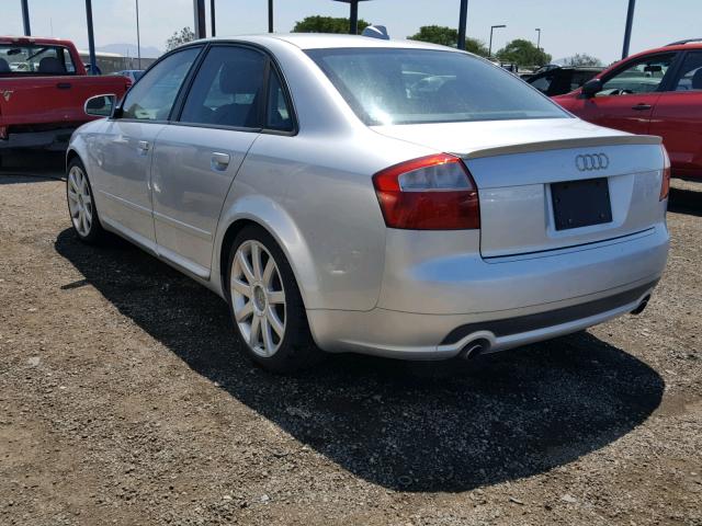 WAULC68E84A269996 - 2004 AUDI A4 1.8T QU SILVER photo 3