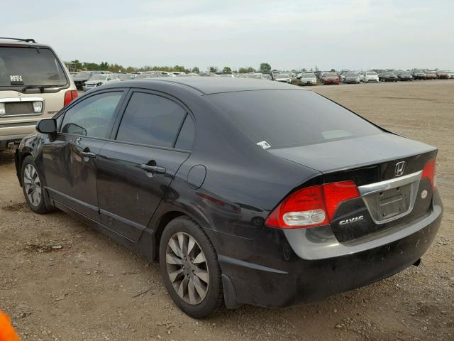 2HGFA16899H307803 - 2009 HONDA CIVIC BLACK photo 3