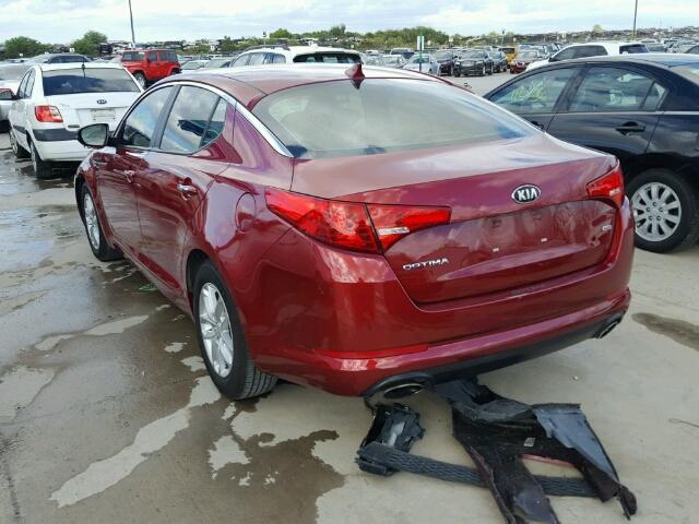 5XXGM4A71DG196444 - 2013 KIA OPTIMA LX RED photo 3