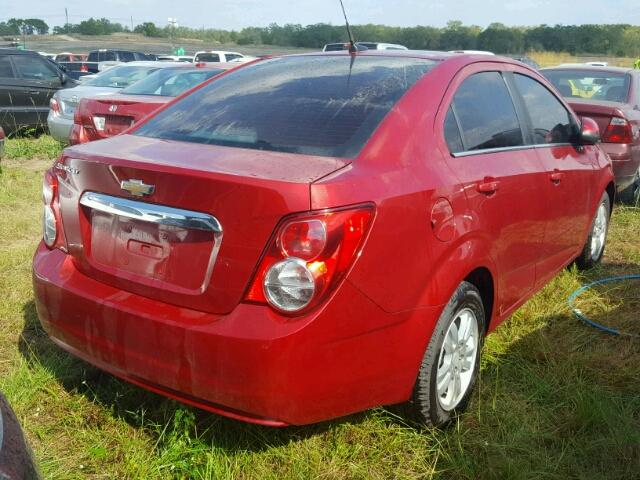 1G1JC5SH9D4196359 - 2013 CHEVROLET SONIC LT RED photo 4