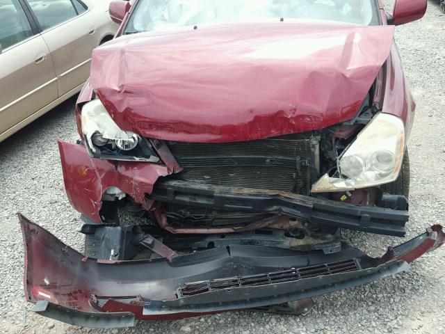 KNDMB233466075660 - 2006 KIA SEDONA EX RED photo 7