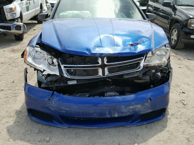 1C3CDZAB7DN683138 - 2013 DODGE AVENGER BLUE photo 9