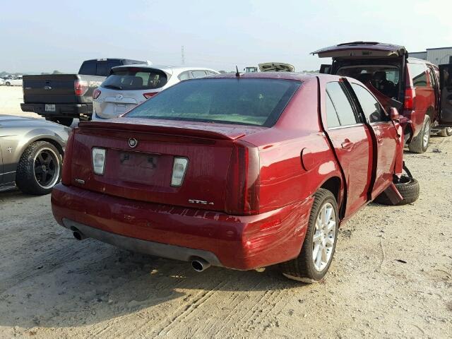 1G6DC67A350187495 - 2005 CADILLAC STS BURGUNDY photo 4