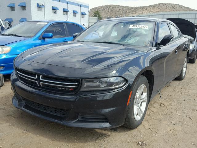 2C3CDXBG9FH790430 - 2015 DODGE CHARGER SE BLACK photo 2