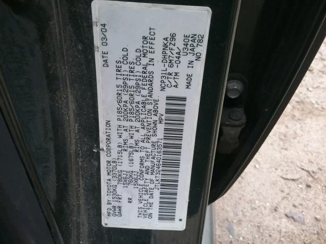 JTLKT324640163571 - 2004 TOYOTA SCION XB Boz foto 10