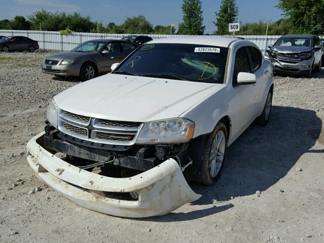 1C3CDZCB4EN102662 - 2014 DODGE AVENGER SX WHITE photo 2