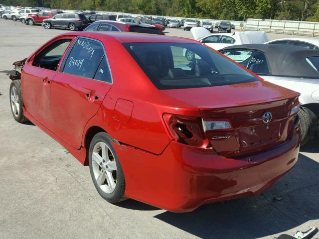 4T1BF1FK8DU701823 - 2013 TOYOTA CAMRY L RED photo 3