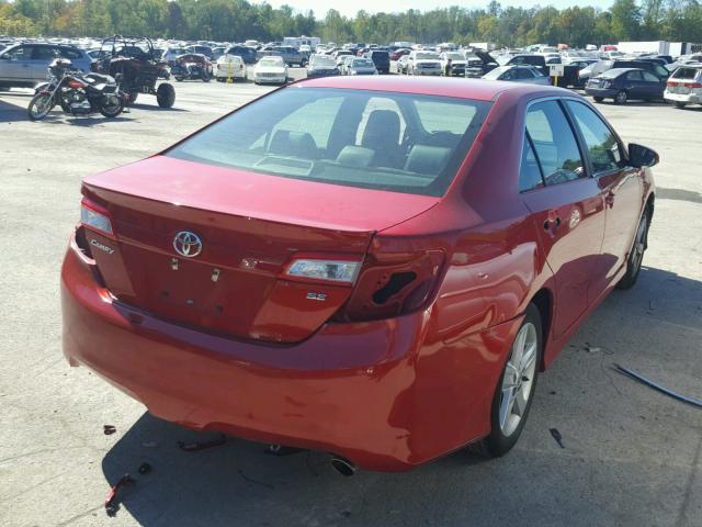 4T1BF1FK8DU701823 - 2013 TOYOTA CAMRY L RED photo 4