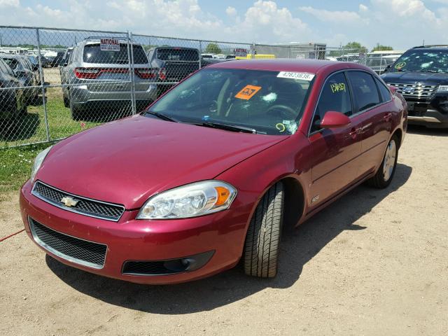 2G1WD58C769252541 - 2006 CHEVROLET IMPALA SUP BURGUNDY photo 2