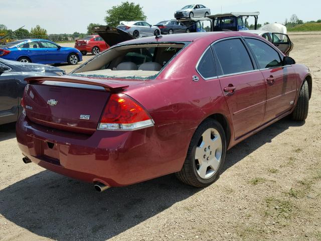 2G1WD58C769252541 - 2006 CHEVROLET IMPALA SUP 勃艮第红 照片 4