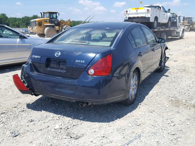 1N4BA41E26C808600 - 2006 NISSAN MAXIMA SE BLUE photo 4