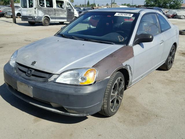 1HGEM21921L056283 - 2001 HONDA CIVIC SI GRAY photo 2