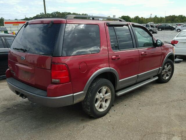 1FMDU63K93UB61350 - 2003 FORD EXPLORER X RED photo 4