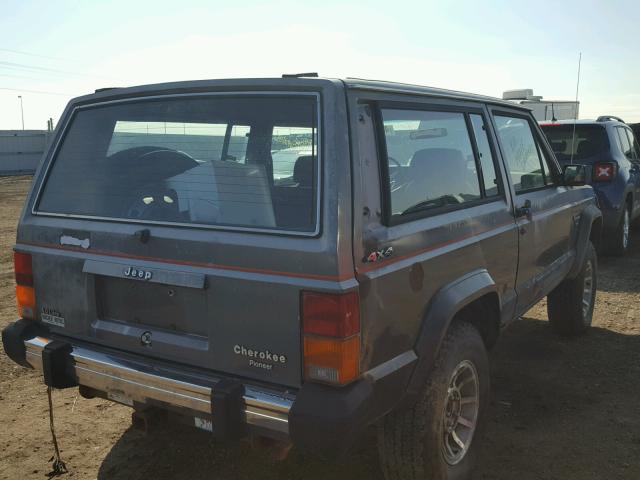 1JCMP7727HT112182 - 1987 JEEP CHEROKEE GRAY photo 4