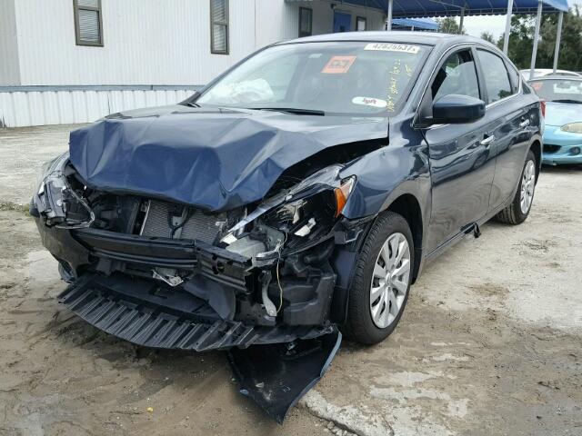 3N1AB7AP5HL657770 - 2017 NISSAN SENTRA S BLUE photo 2