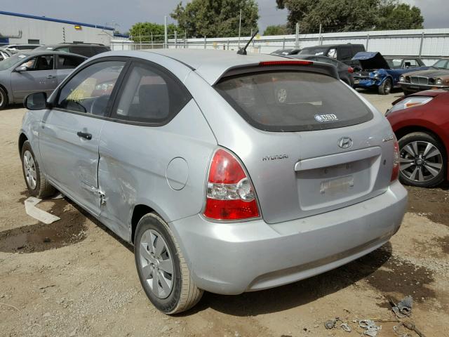 KMHCM3AC4BU206599 - 2011 HYUNDAI ACCENT GL SILVER photo 3