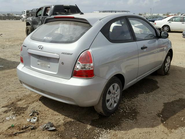 KMHCM3AC4BU206599 - 2011 HYUNDAI ACCENT GL SILVER photo 4