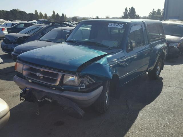 1FTCR10A7VPB02797 - 1997 FORD RANGER GREEN photo 2