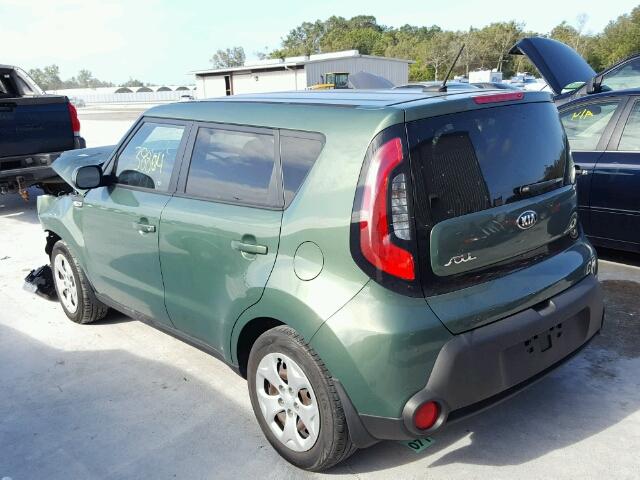 KNDJN2A26E7017062 - 2014 KIA SOUL GREEN photo 3