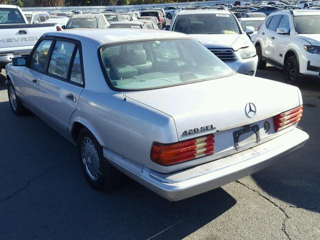 WDBCA35D5HA290487 - 1987 MERCEDES-BENZ 420 GRAY photo 3