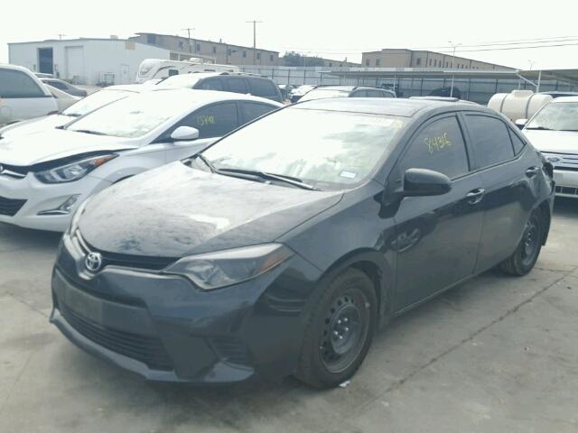 5YFBURHE9EP080302 - 2014 TOYOTA COROLLA BLACK photo 2