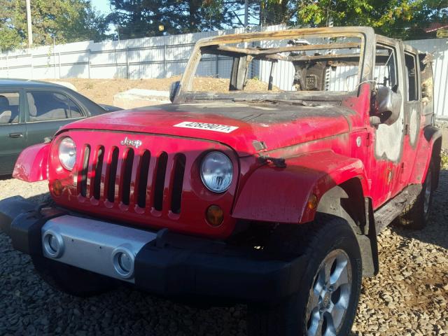 1J4BA5H11AL197299 - 2010 JEEP WRANGLER U RED photo 2