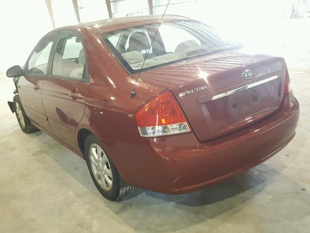 KNAFE222495594725 - 2009 KIA SPECTRA EX RED photo 3