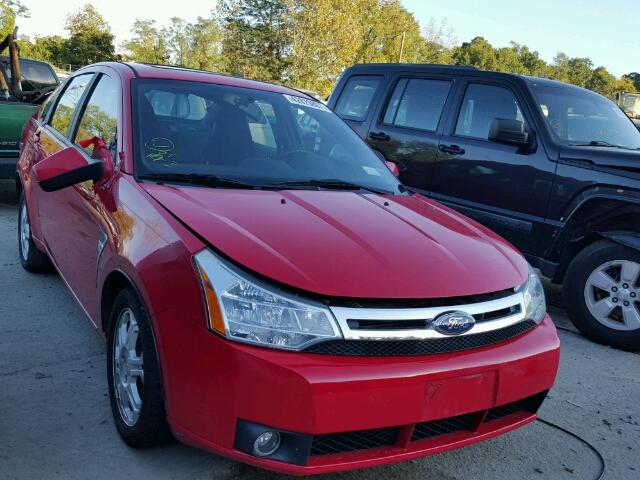 1FAHP35N28W143504 - 2008 FORD FOCUS SE RED photo 1