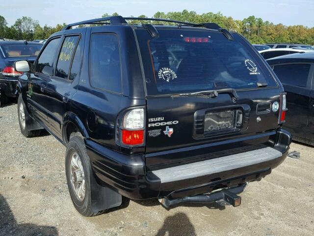 4S2CK58W314314592 - 2001 ISUZU RODEO S BLACK photo 3