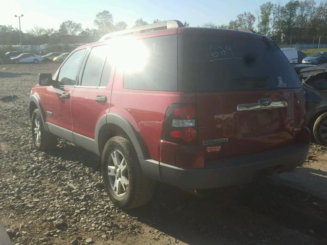 1FMEU73E56UA27301 - 2006 FORD EXPLORER X MAROON photo 3