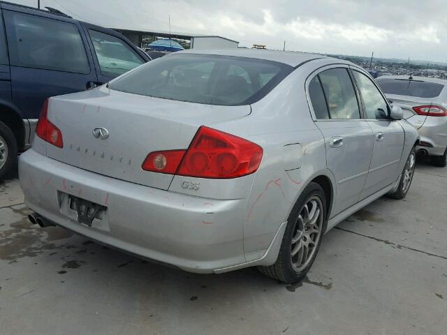 JNKCV51E06M501606 - 2006 INFINITI G35 SILVER photo 4