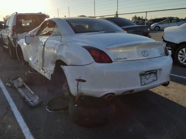 JTHFN48Y740057121 - 2004 LEXUS SC 430 WHITE photo 3